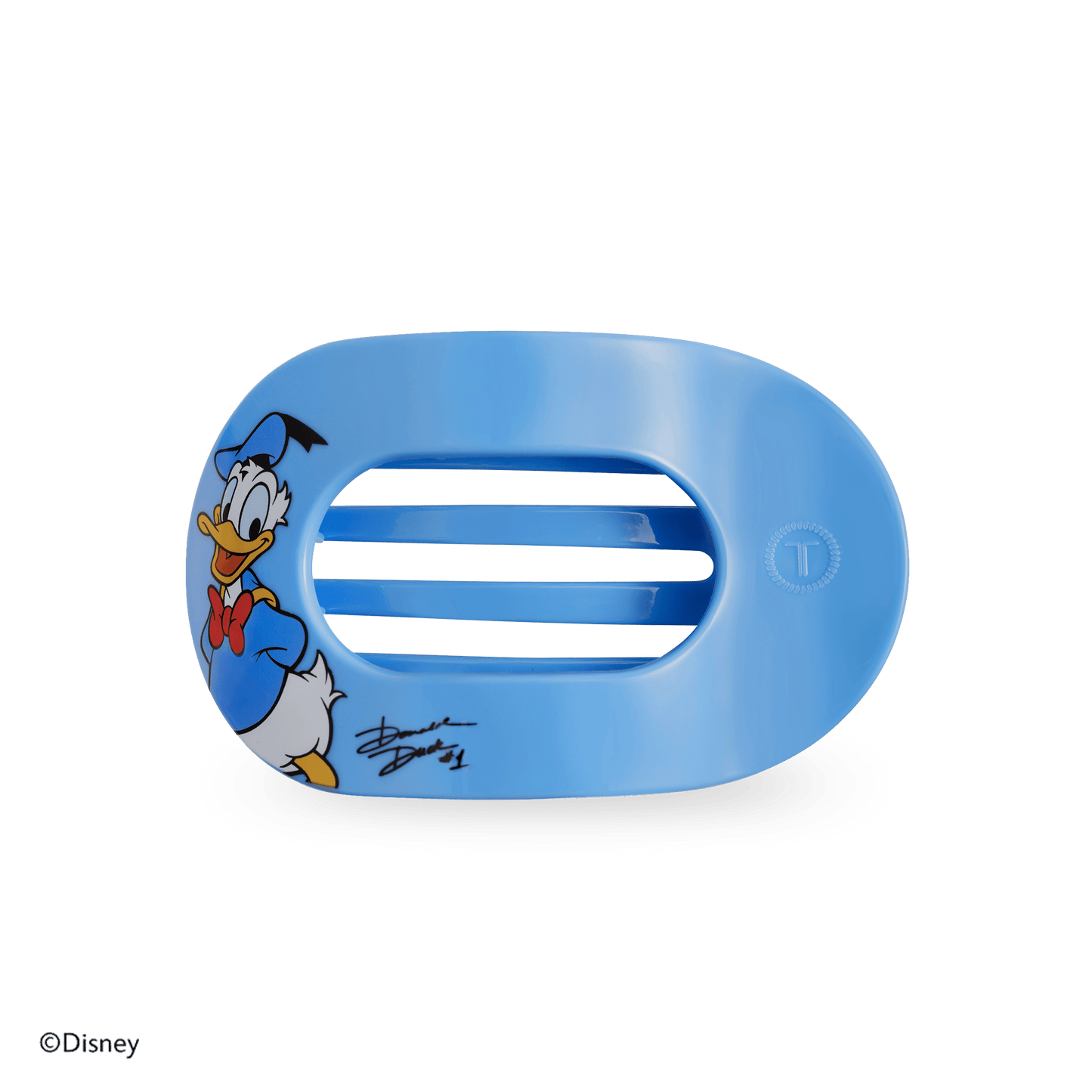 TELETIES - Donald Duck Medium Flat Round Hair Clip in Blue - Medium
