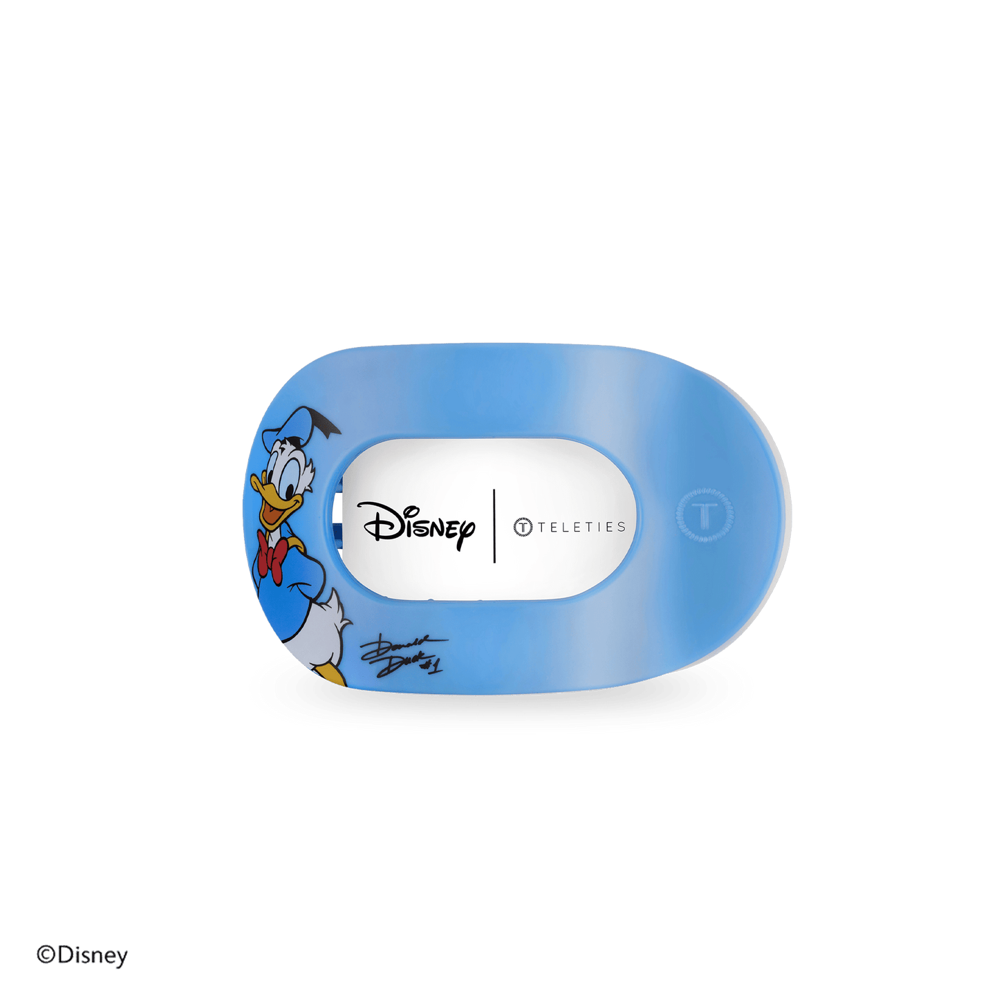 TELETIES - Donald Duck Small Flat Round Hair Clip in Blue - Small
