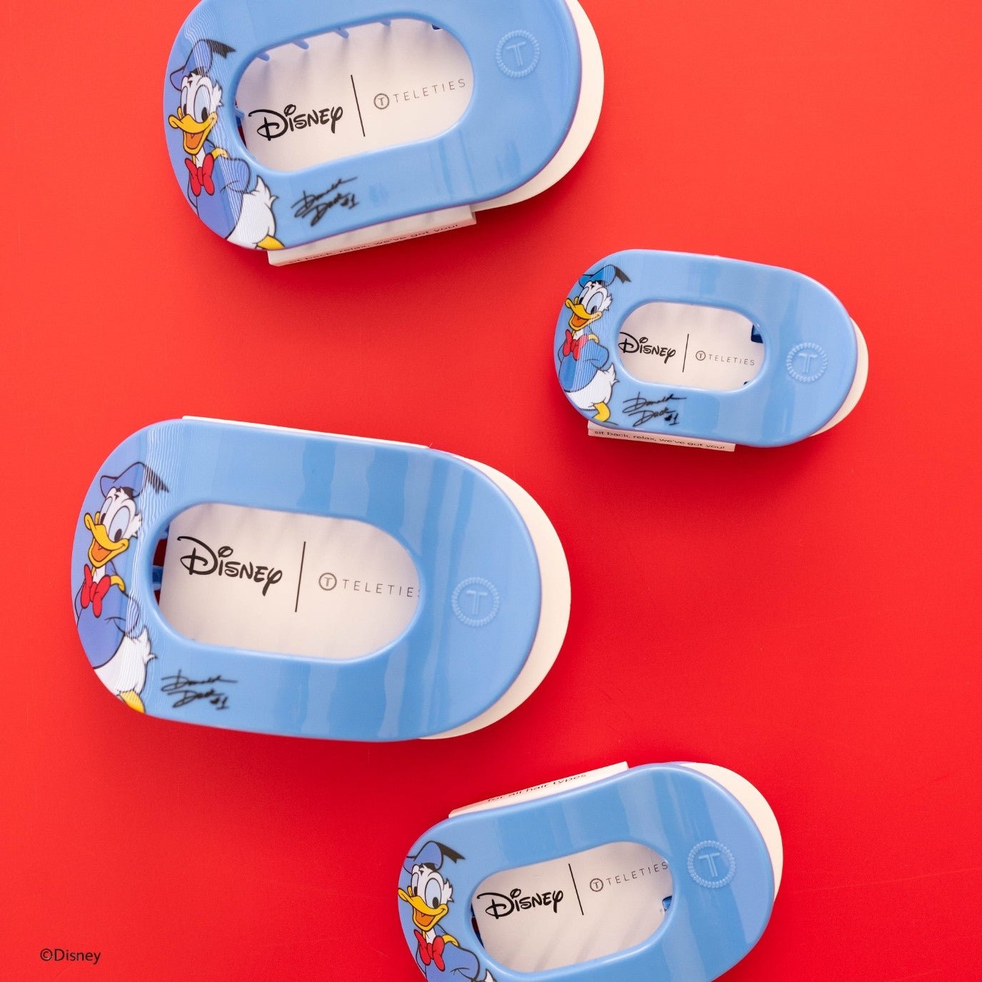 TELETIES - Donald Duck Tiny Flat Round Hair Clip in Blue - Tiny