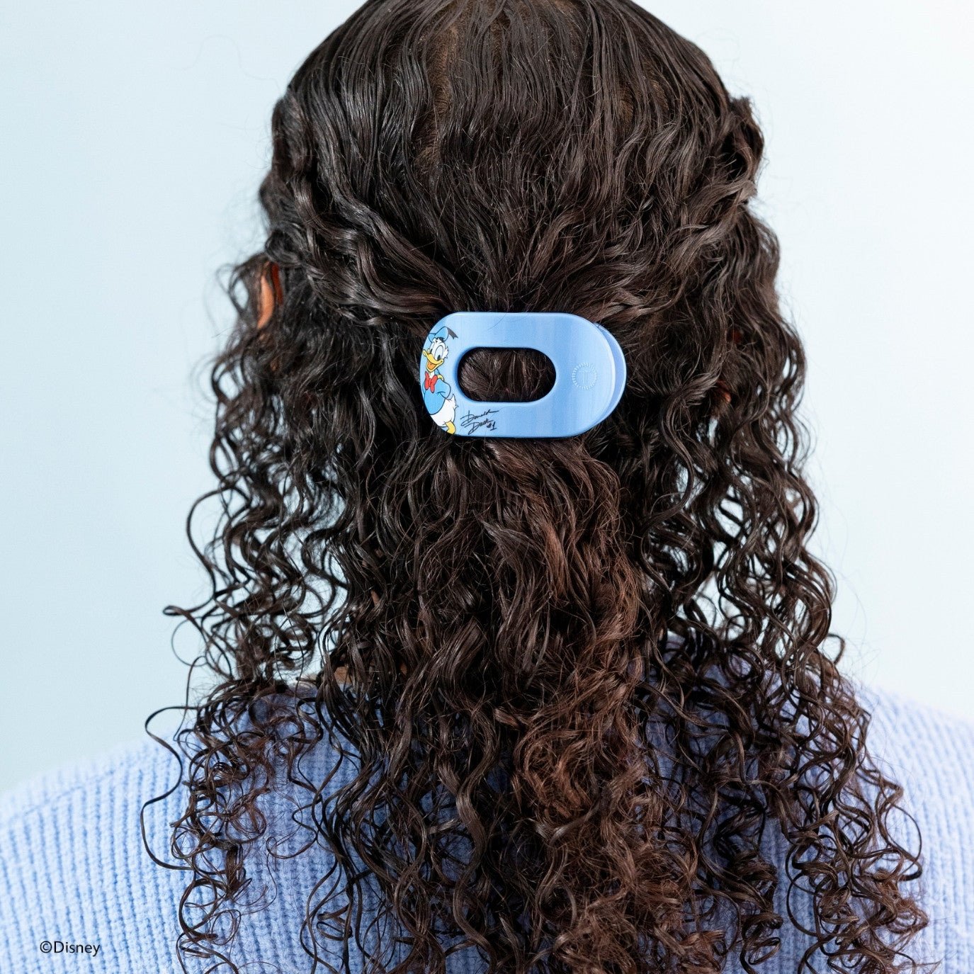 TELETIES - Donald Duck Tiny Flat Round Hair Clip in Blue - Tiny