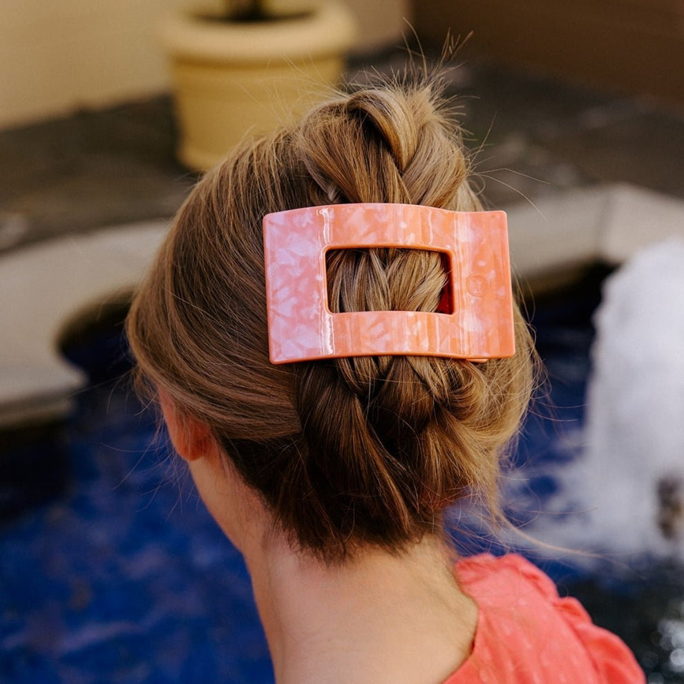 Dreamsicle Large Flat Rectangle Hair Clip - Hair Clips - TELETIES
