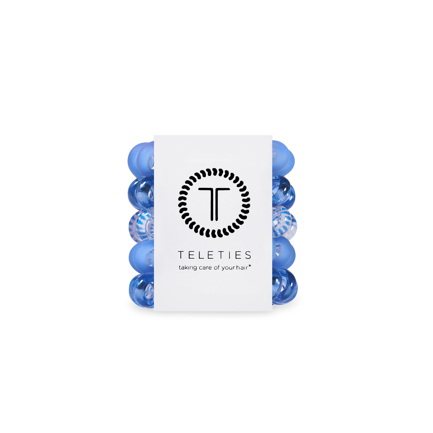 TELETIES - Drop It Like a Dreidel Tiny Hair Ties in Blue White - Tiny