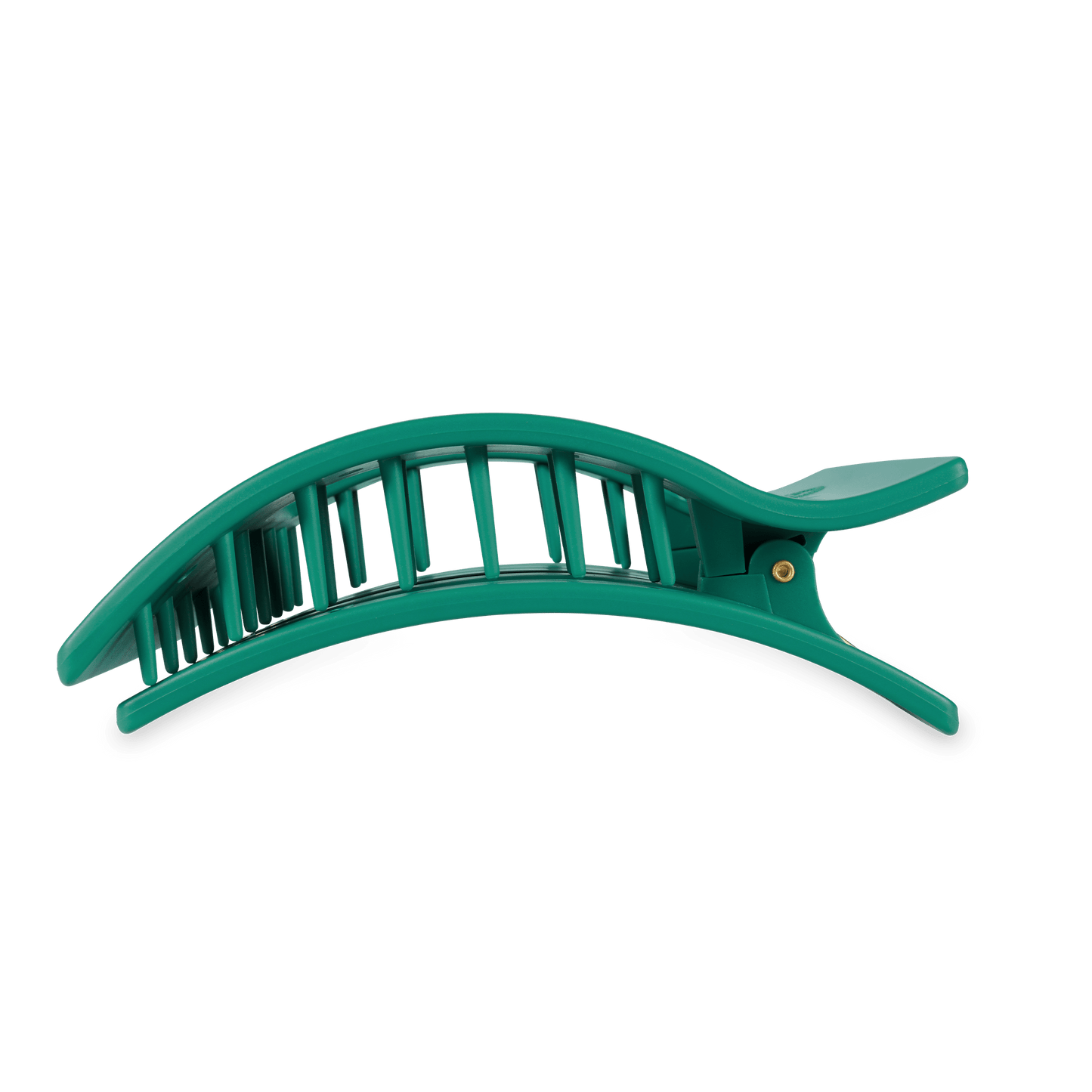TELETIES - Fir Real Large Flat Rectangle Hair Clip in Green - Large