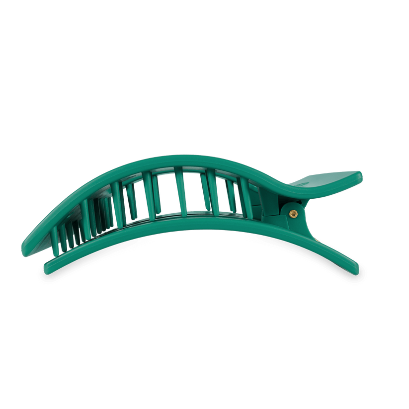 TELETIES - Fir Real Large Flat Rectangle Hair Clip in Green - Large - Image 3