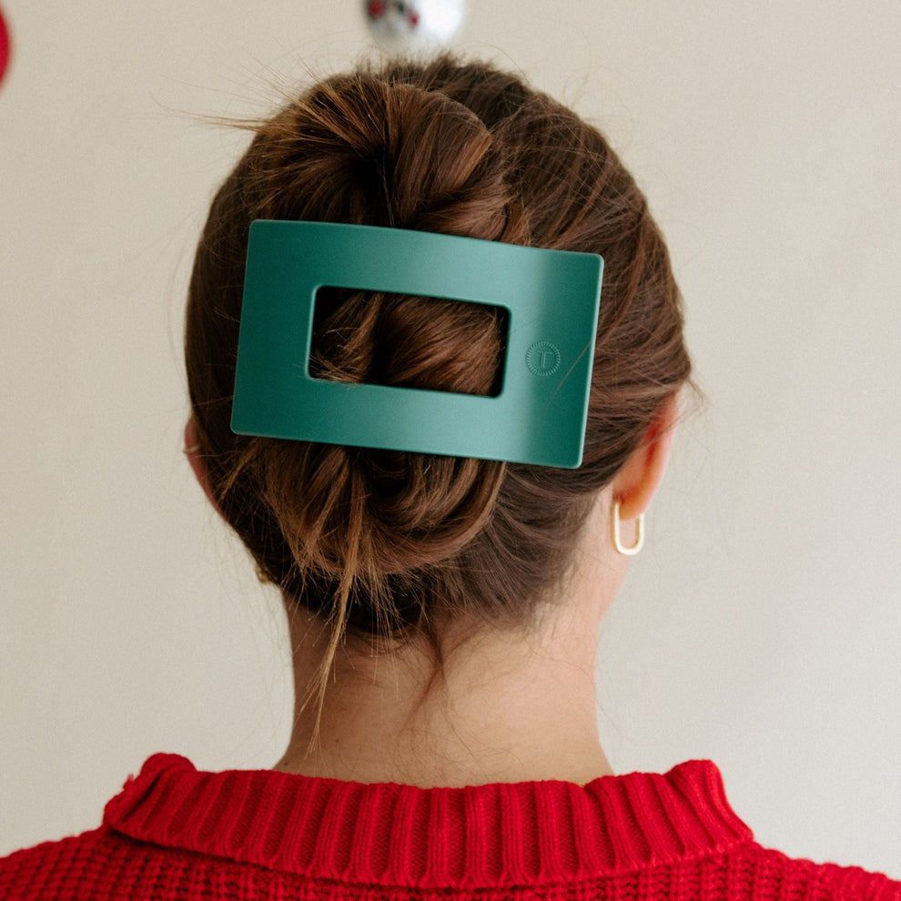 Fir Real Large Flat Rectangle Hair Clip - Hair Clips - TELETIES
