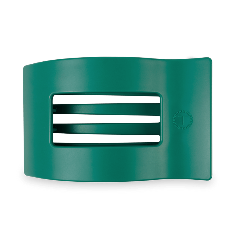 TELETIES - Fir Real Large Flat Rectangle Hair Clip in Green - Large - Image 1