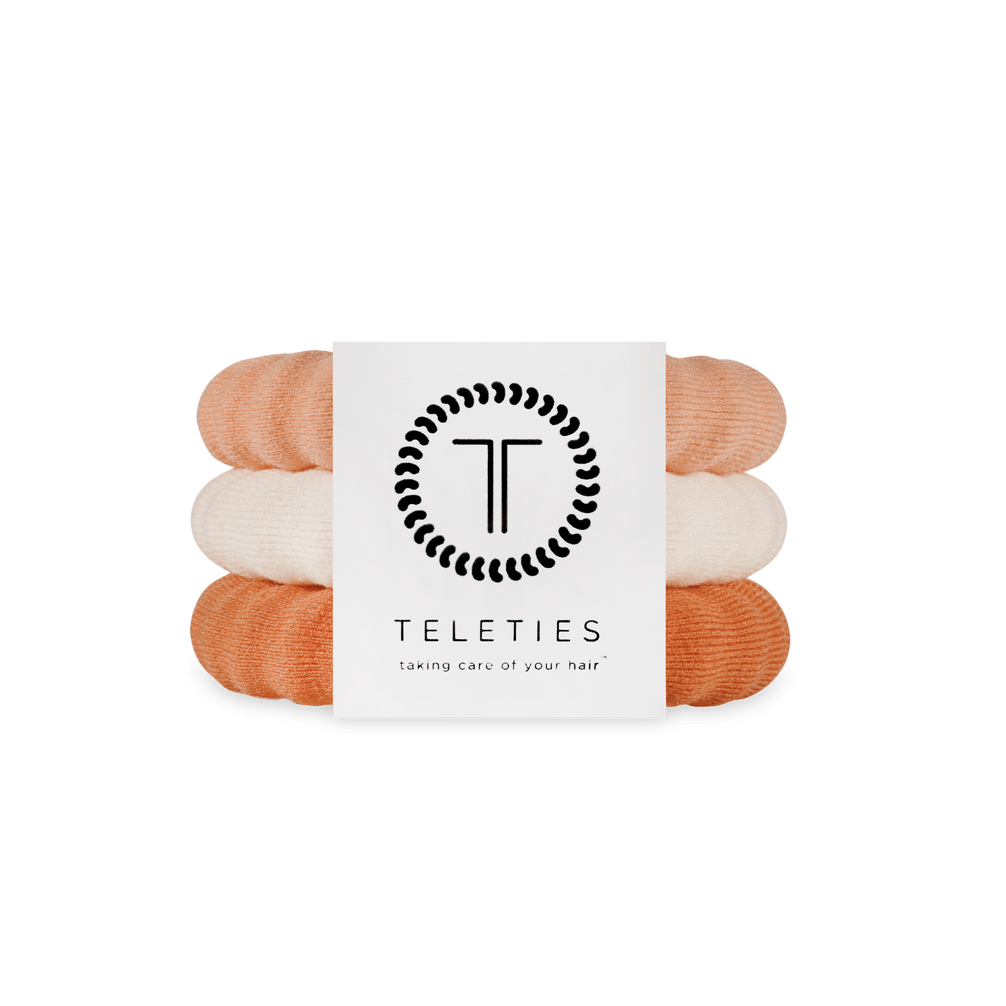 TELETIES - For the Love of Nudes Large Nylon Hair Ties in White Cream Tan - Large