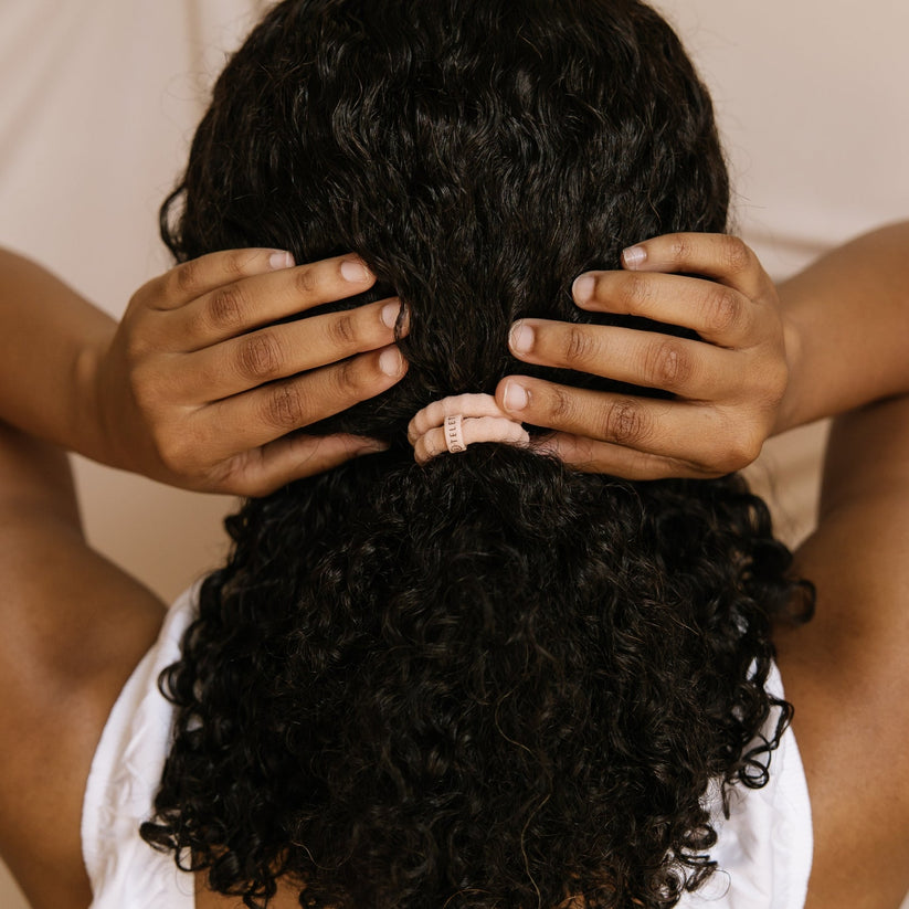 TELETIES - For the Love of Nudes Large Nylon Hair Ties in White Cream Tan - Large - Image 3