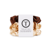 TELETIES - For the Love of Nudes Large Silk Scrunchies in Brown Orange Beige - Large - Image - 1
