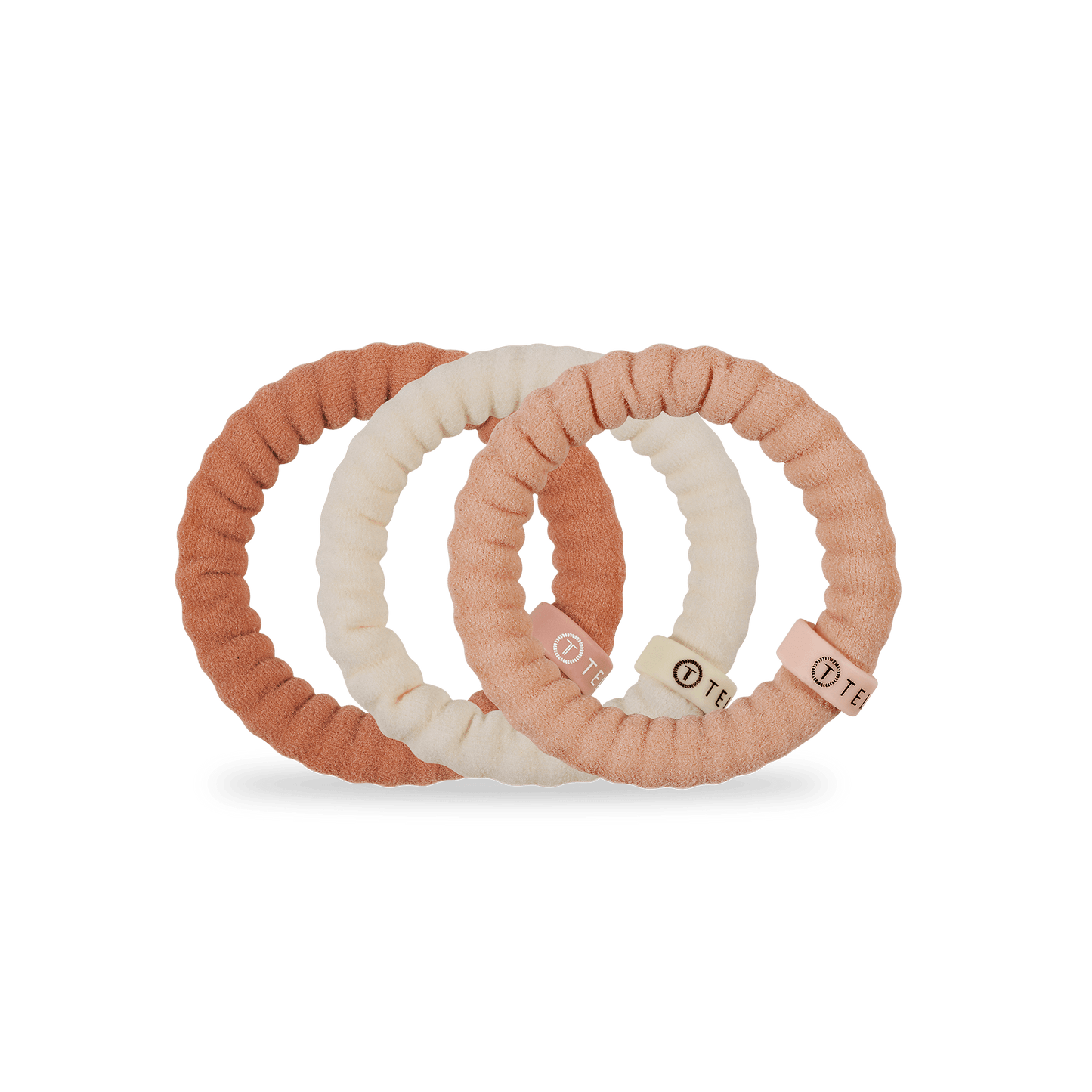 TELETIES - For the Love of Nudes Small Nylon Hair Ties in White Cream Tan - Small