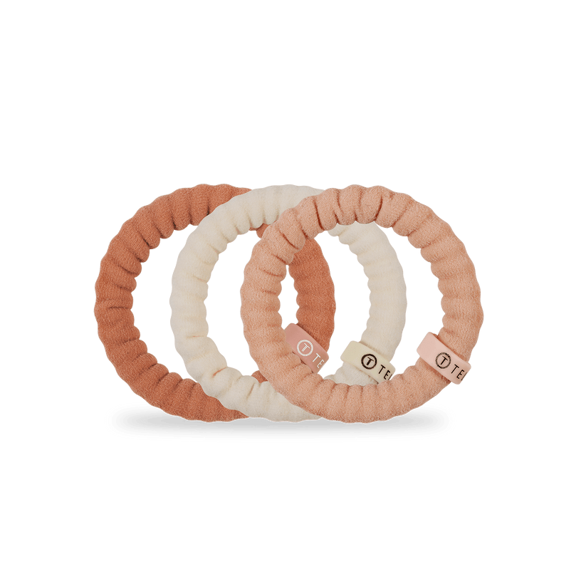 TELETIES - For the Love of Nudes Small Nylon Hair Ties in White Cream Tan - Small - Image 2