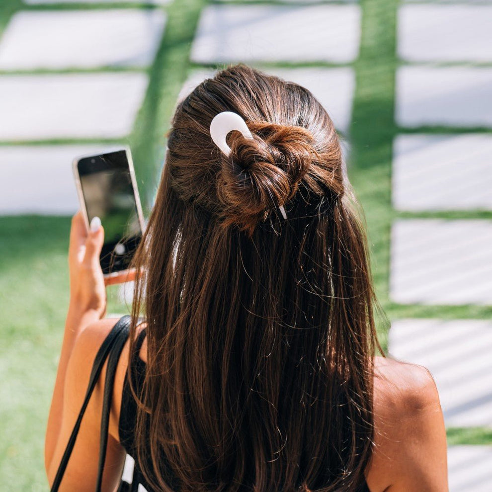 French Hair Pin Coconut White - Hair Clips - TELETIES
