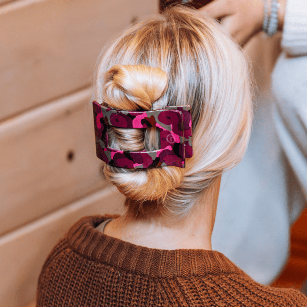 Garden Glam Large Flat Rectangle Hair Clip - Hair Clips - TELETIES
