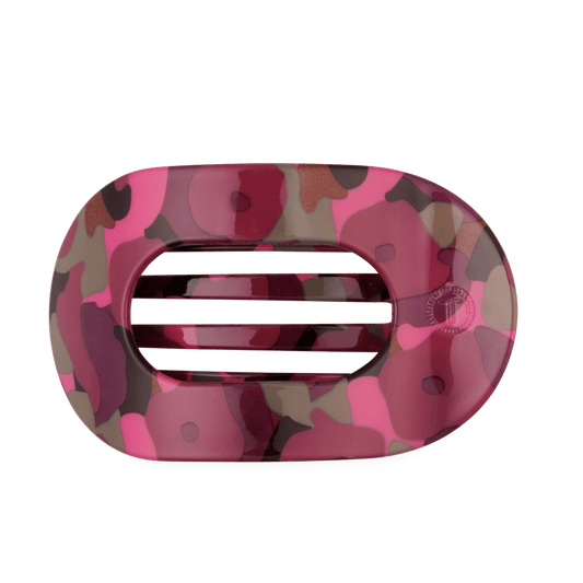 Garden Glam Large Flat Round Hair Clip
                in Pink - Large
              