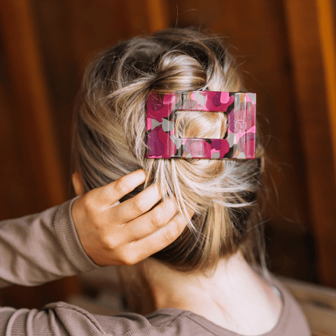 Garden Glam Medium Flat Rectangle Hair Clip