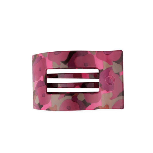 Garden Glam Medium Flat Rectangle Hair Clip
                in Pink - Medium
              