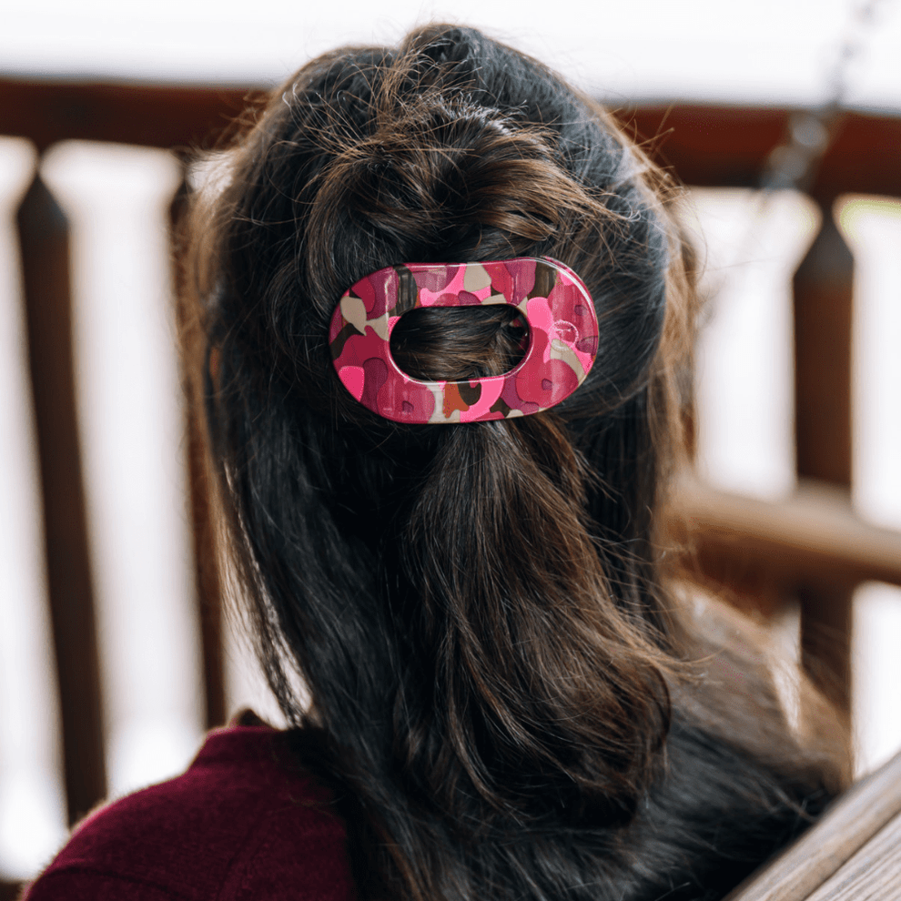 Garden Glam Medium Flat Round Hair Clip - Hair Clips - TELETIES

