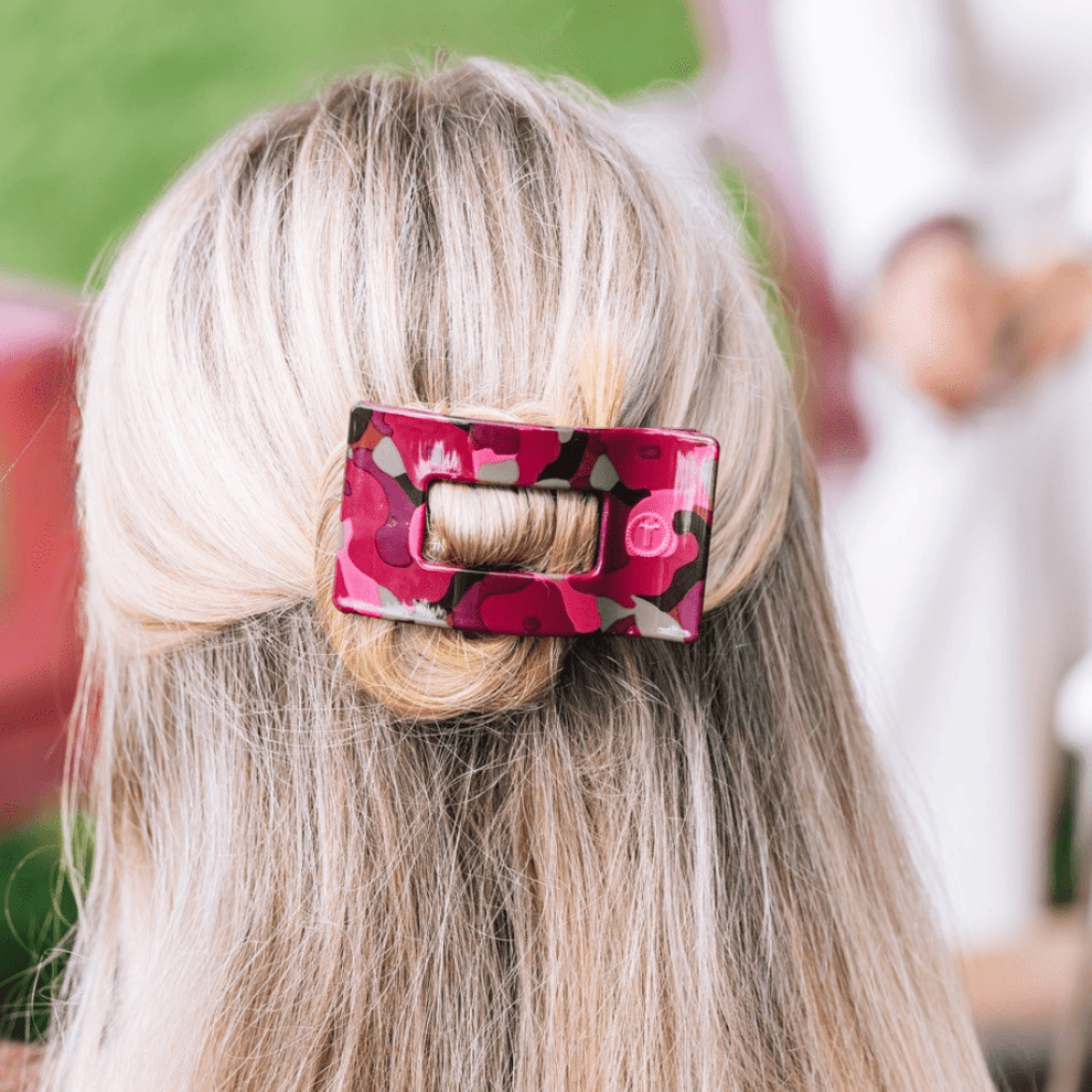 Garden Glam Small Flat Rectangle Hair Clip - Hair Clips - TELETIES
