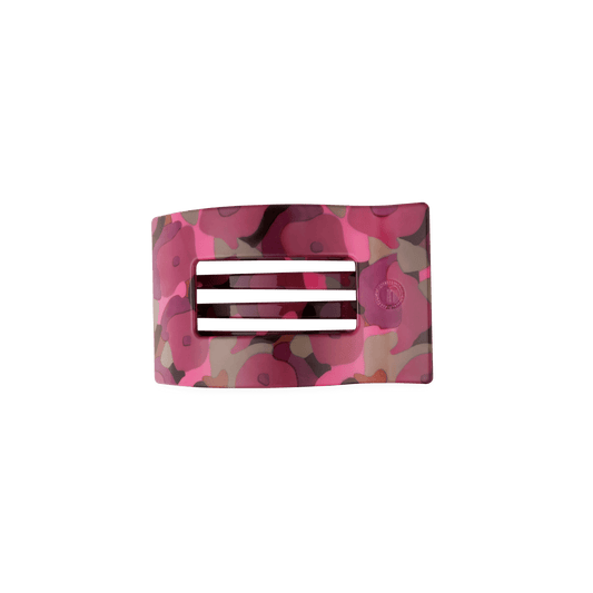 Garden Glam Small Flat Rectangle Hair Clip
                in Pink - Small
              