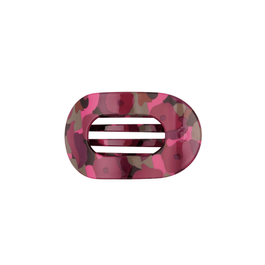 Garden Glam Small Flat Round Hair Clip
                in Pink - Small
              