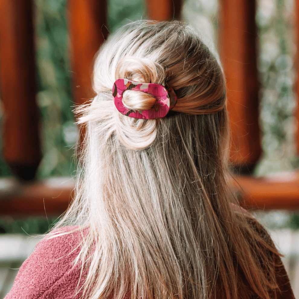 Garden Glam Small Flat Round Hair Clip - Hair Clips - TELETIES
