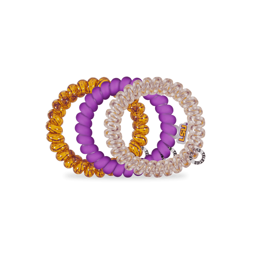 Geaux Tigers! Large Hair Ties - Hair Ties - TELETIES
