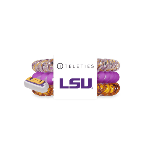 Geaux Tigers! Small Hair Ties in Puple Gold - Small
