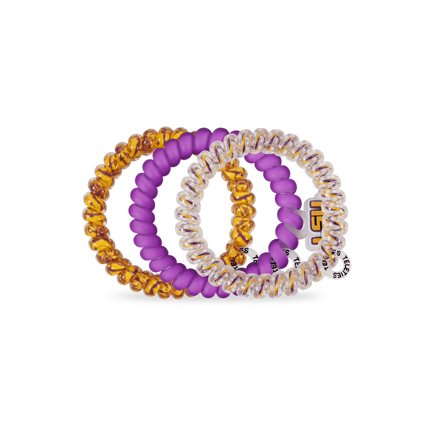 TELETIES - Geaux Tigers! Small Hair Ties in Puple Gold - Small