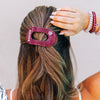 Gig 'Em! Medium Flat Round Hair Clip - Hair Clips - TELETIES
