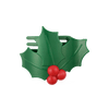 Glitter Holly Leaves Flat Hair Clip - Hair Clips - TELETIES
