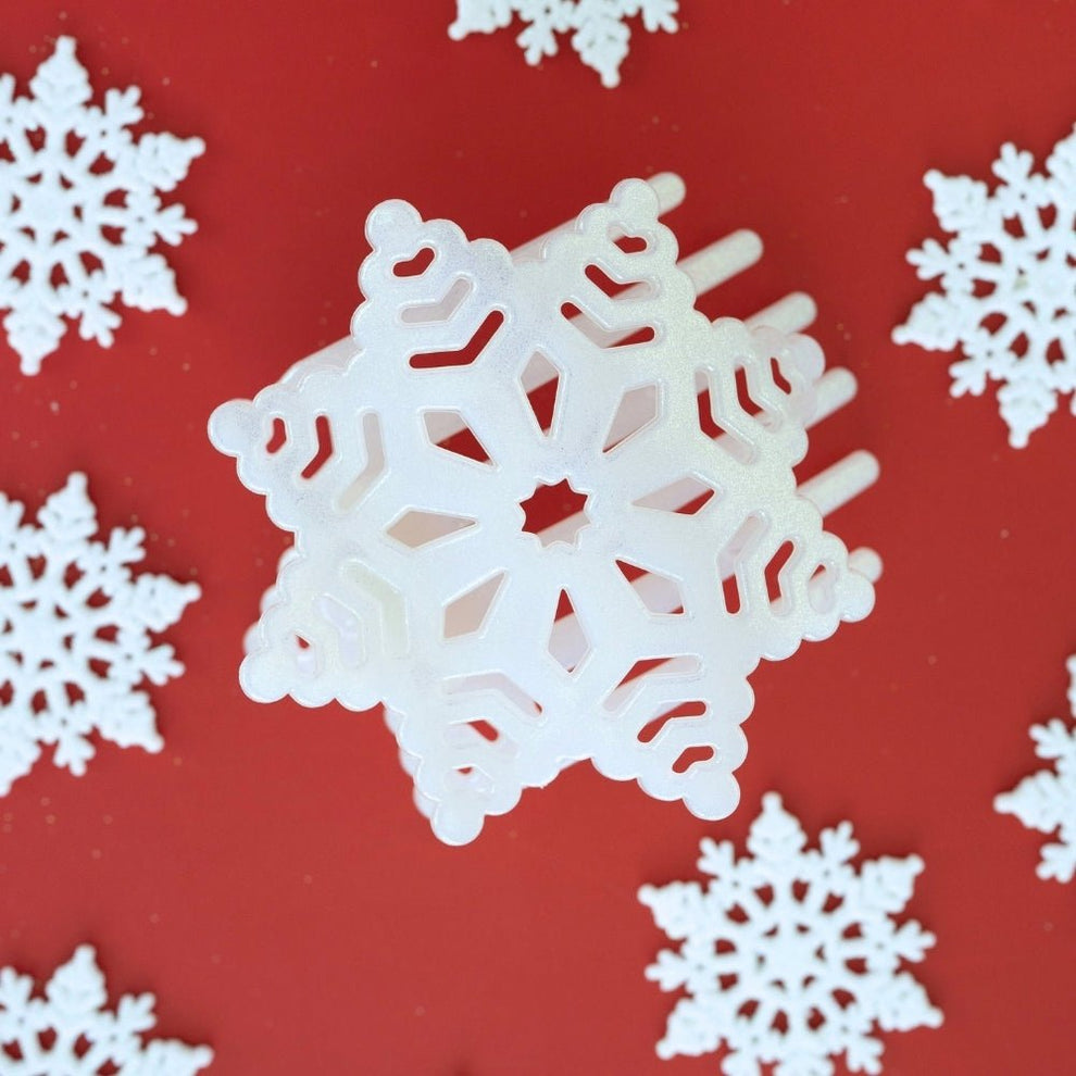 Glitter Snowflake Flat Hair Clip - Hair Clips - TELETIES
