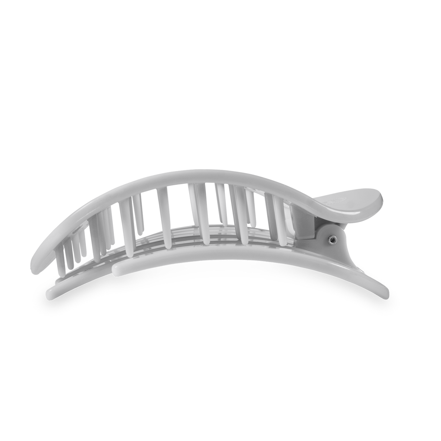 TELETIES - Go Big Blue! Large Flat Round Hair Clip in Gray Blue - Large