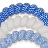 TELETIES - Go Big Blue! Large Hair Ties in White Blue - Large - Image - 3