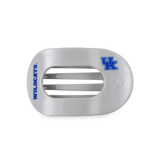 Go Big Blue! Medium Flat Round Hair Clip in Gray Blue - Medium