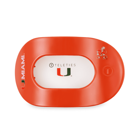 Go Canes! Large Flat Round Hair Clip