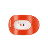 TELETIES - Go Canes! Medium Flat Round Hair Clip in Orange Green - Medium - Image - 2