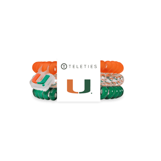 Go Canes! Small Hair Ties in Orange Green - Small