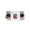 TELETIES - Go Cocks! Large Hair Ties in White Garnet Black Red - Large - Image - 1