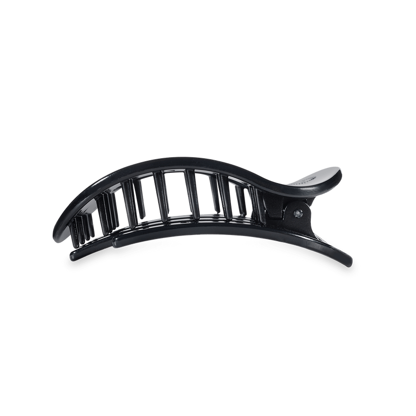 TELETIES - Go Cocks! Medium Flat Round Hair Clip in Garnet Black Red - Medium - Image 3