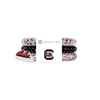 TELETIES - Go Cocks! Small Hair Ties in White Black Garnet Red - Small - Image - 1