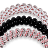 TELETIES - Go Cocks! Small Hair Ties in White Black Garnet Red - Small - Image - 3