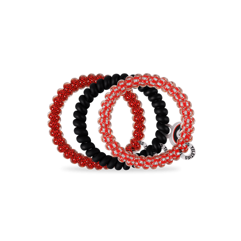 TELETIES - Go Dawgs! Small Hair Ties in Black Red - Small - Image 2