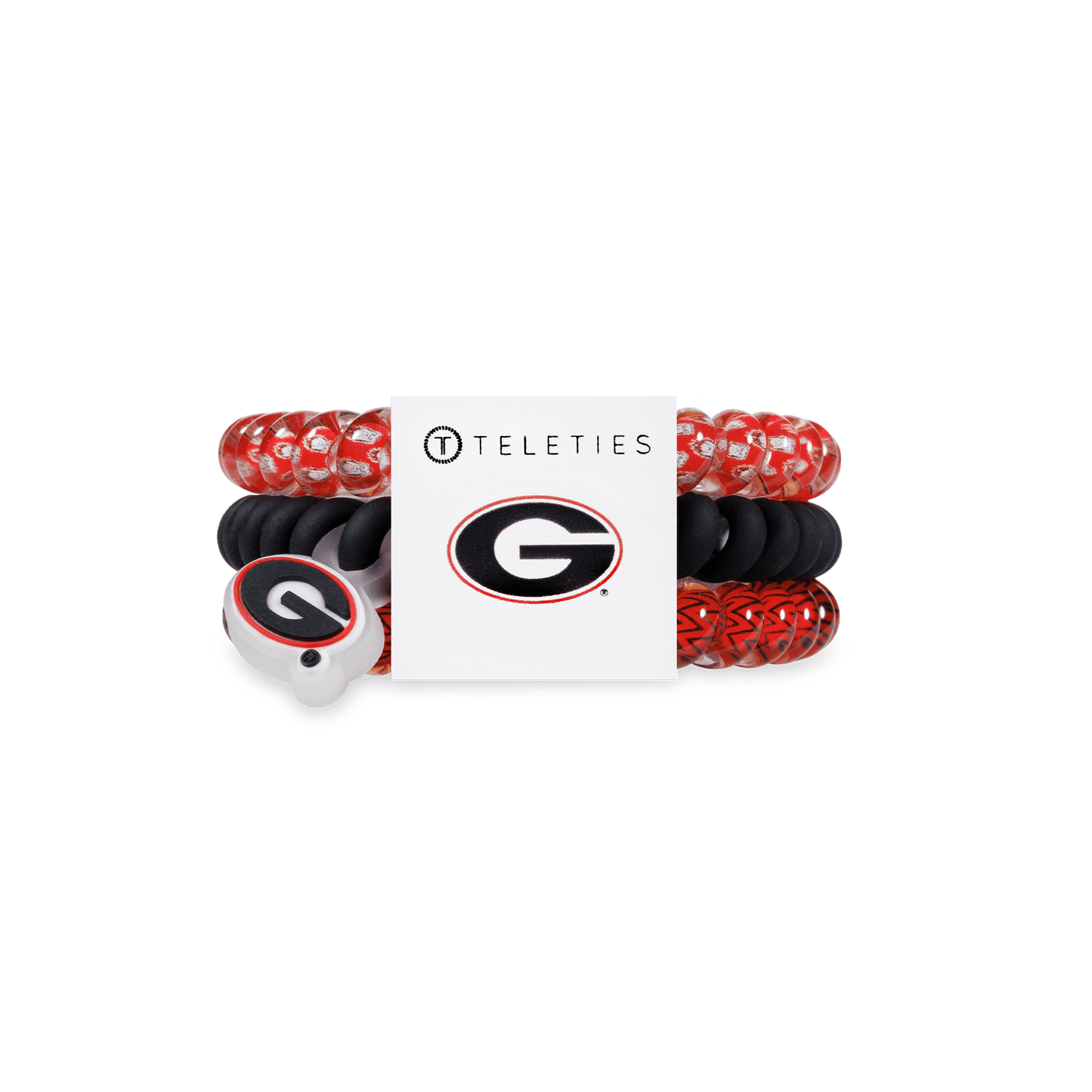 TELETIES - Go Dawgs! Small Hair Ties in Black Red - Small