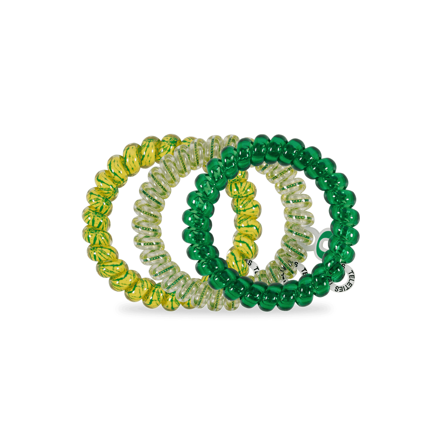 TELETIES - Go Ducks! Large Hair Ties in Green Yellow - Large