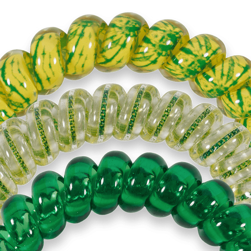 TELETIES - Go Ducks! Large Hair Ties in Green Yellow - Large - Image 3