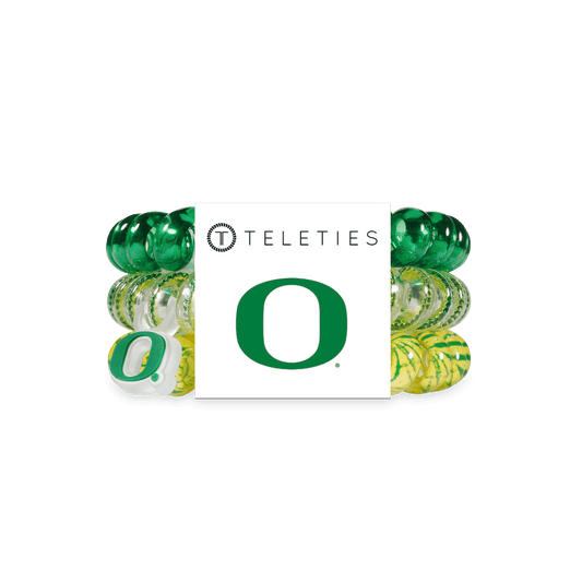 Go Ducks! Large Hair Ties in Green Yellow - Large