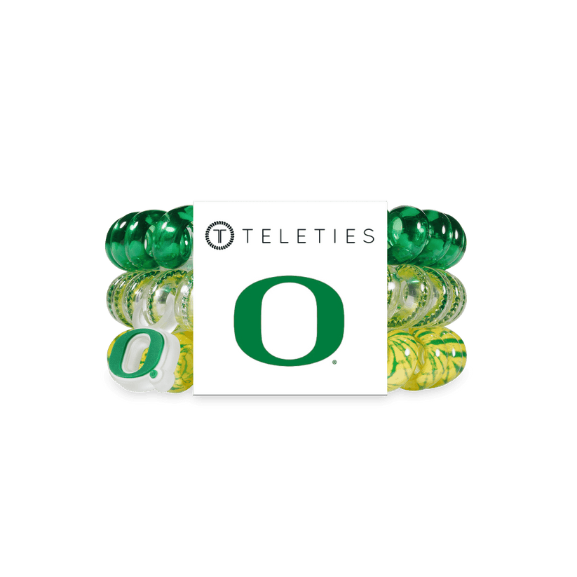TELETIES - Go Ducks! Large Hair Ties in Green Yellow - Large - Image 1