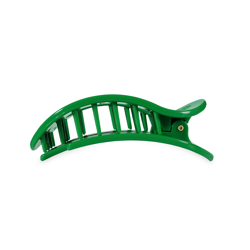 TELETIES - Go Ducks! Medium Flat Round Hair Clip in Green Yellow - Medium - Image 3