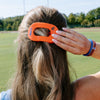 TELETIES - Go Gators! Medium Flat Round Hair Clip in Orange Blue - Medium - Image - 4