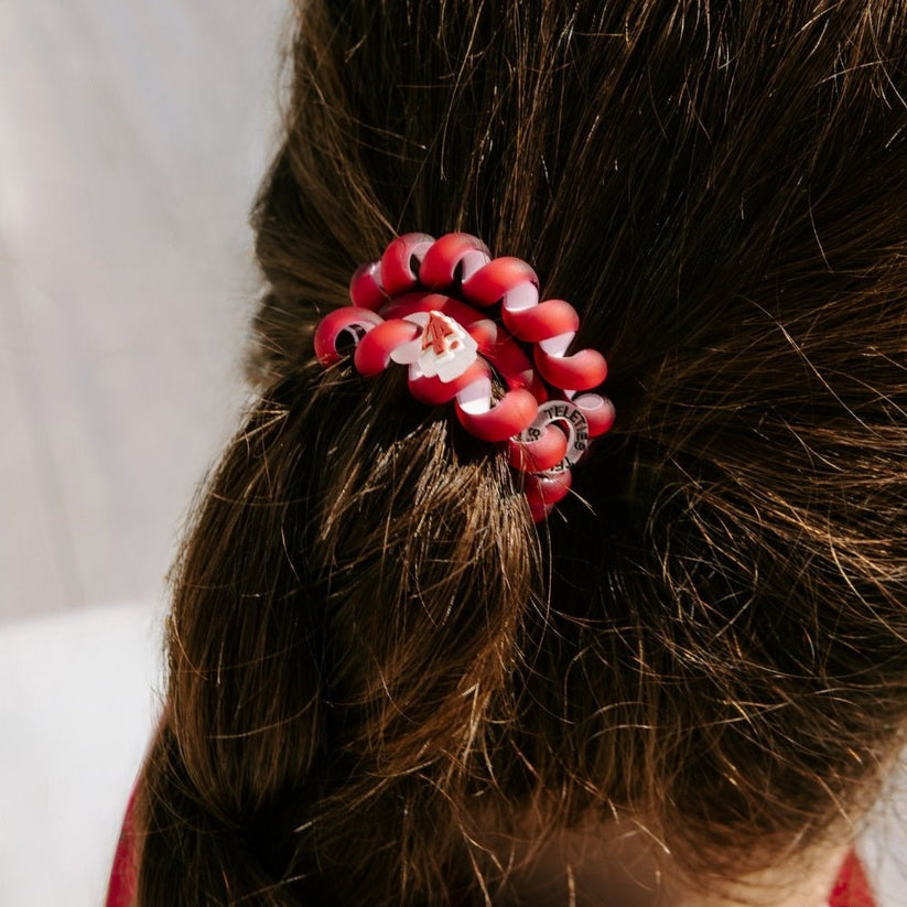 TELETIES - Go Noles! Large Hair Ties in Gold Garnet Red - Large - Image 4